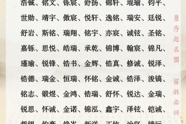 五行属金的名字常用字解析