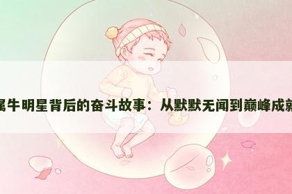 属牛明星背后的奋斗故事：从默默无闻到巅峰成就