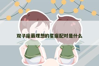 双子座最理想的星座配对是什么