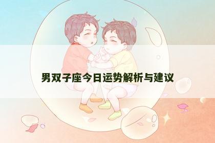 男双子座今日运势解析与建议