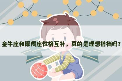 金牛座和摩羯座性格互补，真的是理想搭档吗？