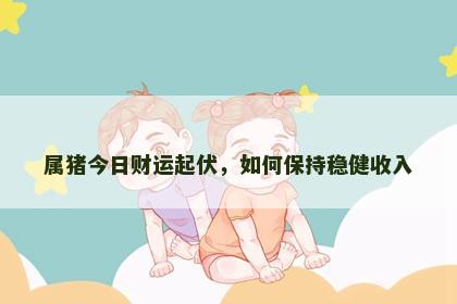 属猪今日财运起伏，如何保持稳健收入